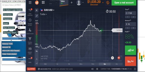 Automated binary option trading system